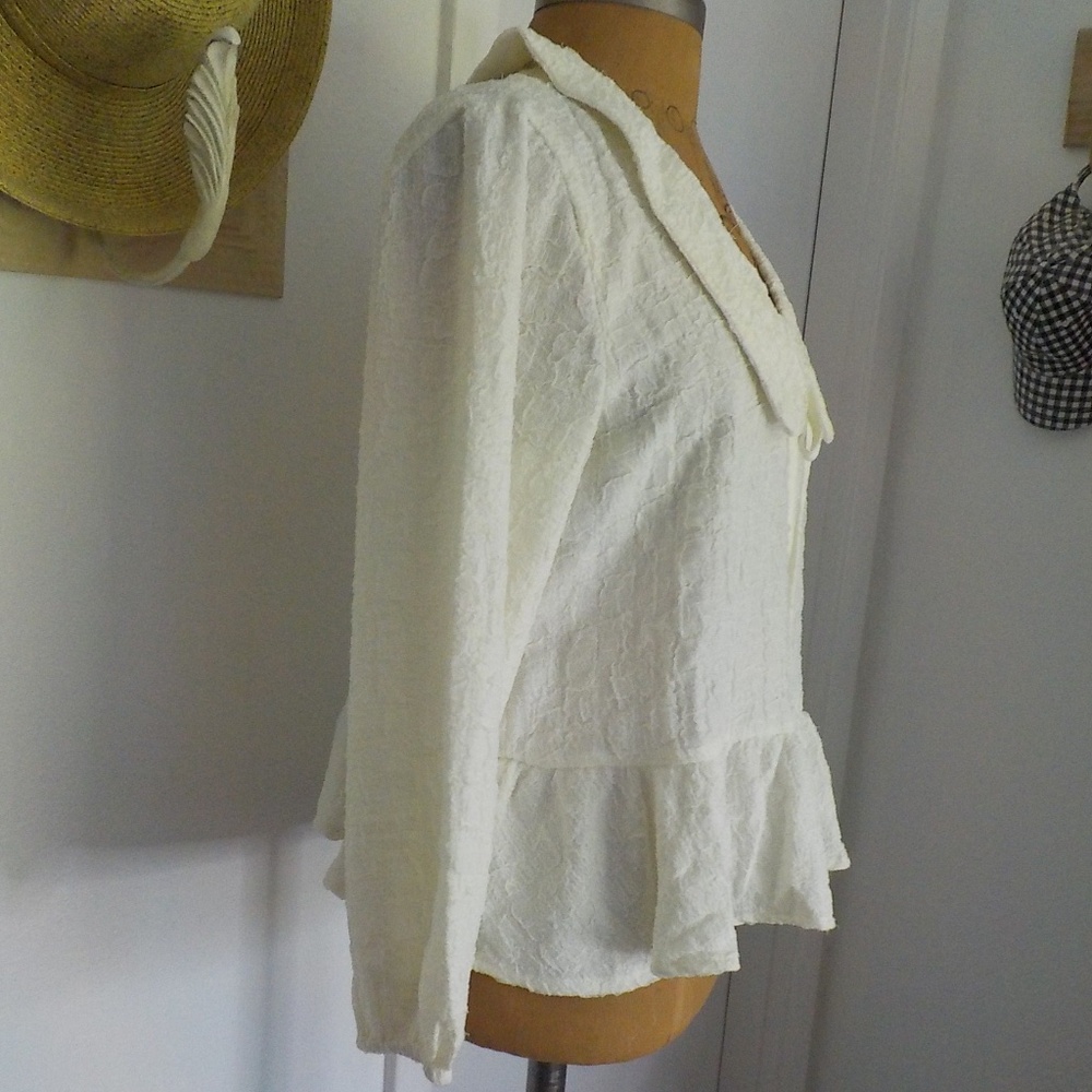 Cream Long Sleeve Blouse